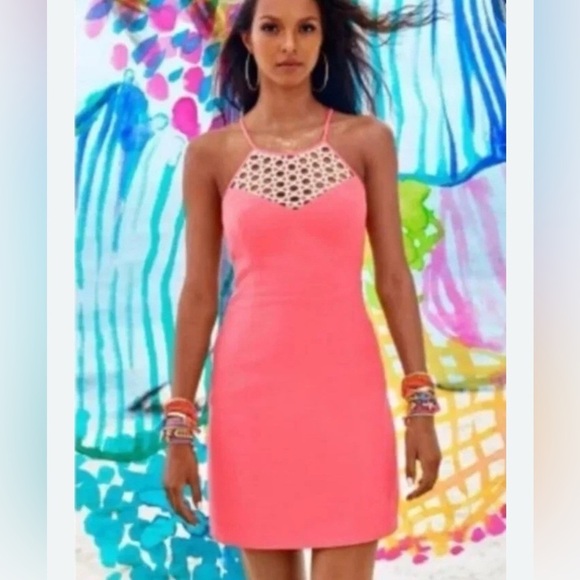 Lilly Pulitzer Vibrant Pink Dress with Gold Accents - Picture 15 of 15